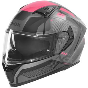 Integrálna helma na motorku NOX N402 Mentor čierno-ružová