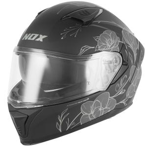 Integrálna prilba na motorku NOX N402 Spring matná čierno-strieborná