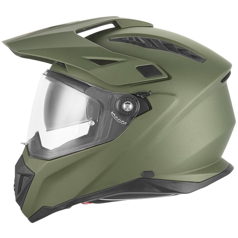 Enduro helma na motorku NOX N350 khaki zelená
