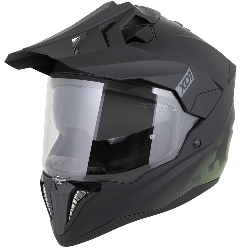 Enduro prilba na motorku ZED XD1 matná čierno-tmavo zelená