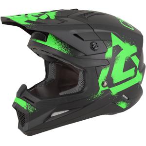 Motokrosová prilba na motorku Cassida Cross Cup 2 Crew matná čierno-fluo zelená