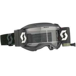 Motokrosové okuliare SCOTT Fury WFS čierne s čírym plexi