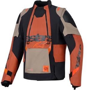 Bunda na motorku Alpinestars Halo PRO Drystar XF svetlo hnedo-tmavo oranžovo-čierna