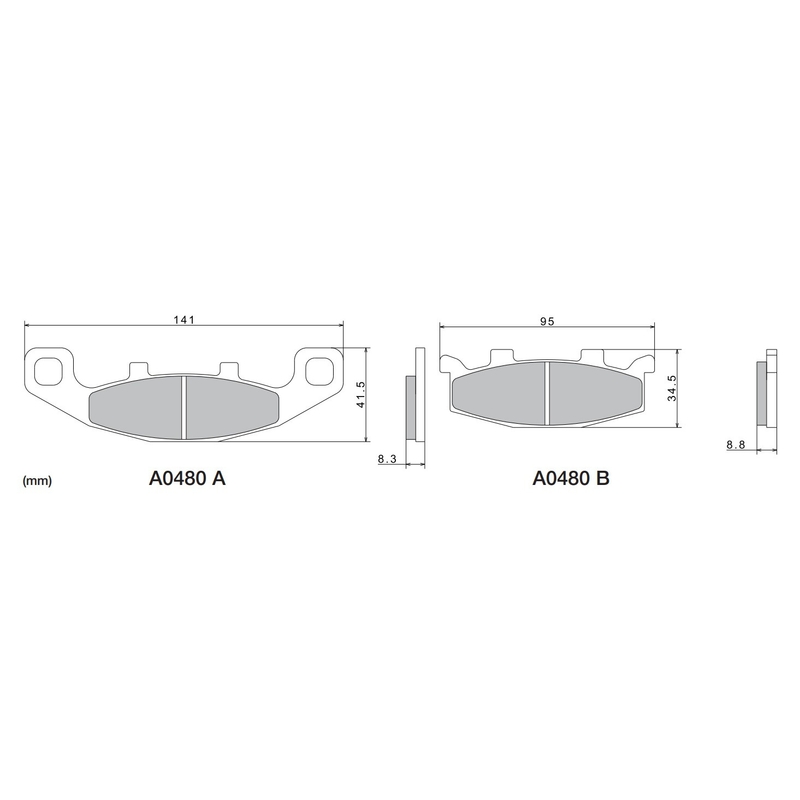 Brzdové doštičky NISSIN semi-metalická zmes M501-400 2 ks