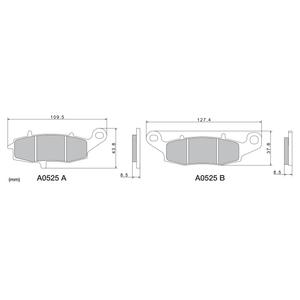 Brzdové doštičky NISSIN semi-metalická zmes M501-402 2 ks
