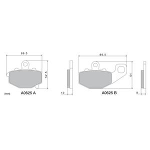 Brzdové doštičky NISSIN semi-metalická zmes M501-407 2 ks