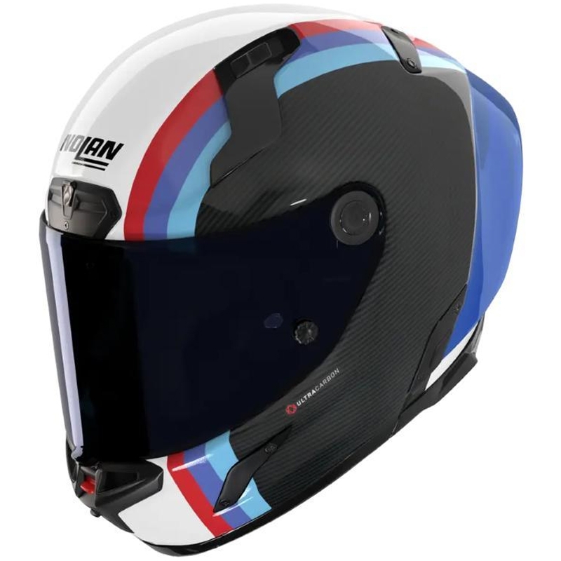 Integrálna prilba na motorku Nolan X-804 RS Ultra Carbon Gemini 365 lesklá šedo-bielo-modro-červená