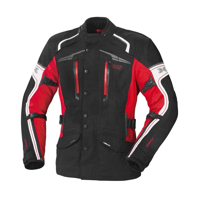 Dámska bunda na motocykel iXS Montgomery čierno-bielo-červená