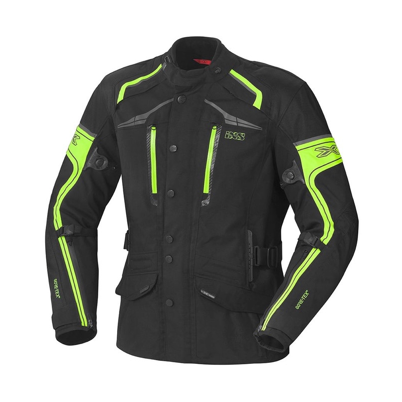 Bunda na motocykel iXS Montgomery čierno-fluo žltá