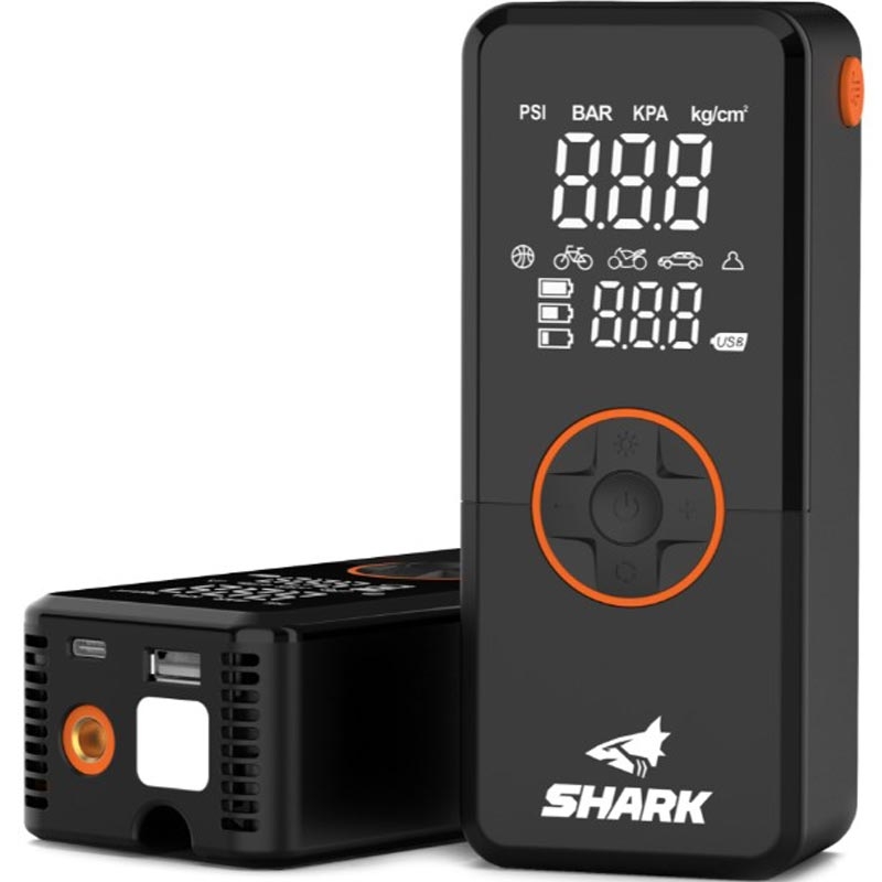 Aku kompresor s powerbankou SHARK BP-150 čierny