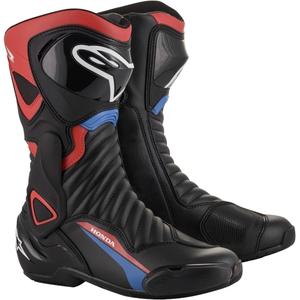 Topánky na motorku Alpinestars S-MX 6 Honda kolekcia čierno-červeno-modro-biele