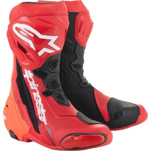 Topánky na motorku Alpinestars Supertech R Vented fluo červeno-červené