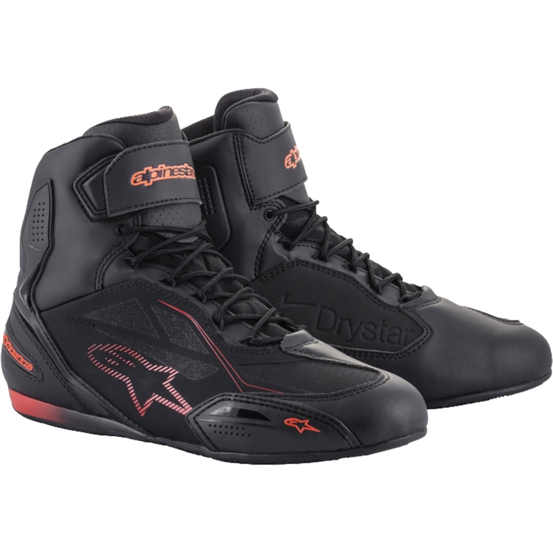 Topánky na motorku Alpinestars Faster 3 Drystar čierno-fluo červené