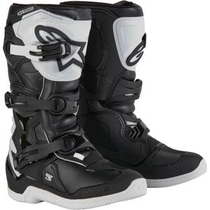 Detské topánky na motorku Alpinestars Tech 3S Youth bielo-čierne