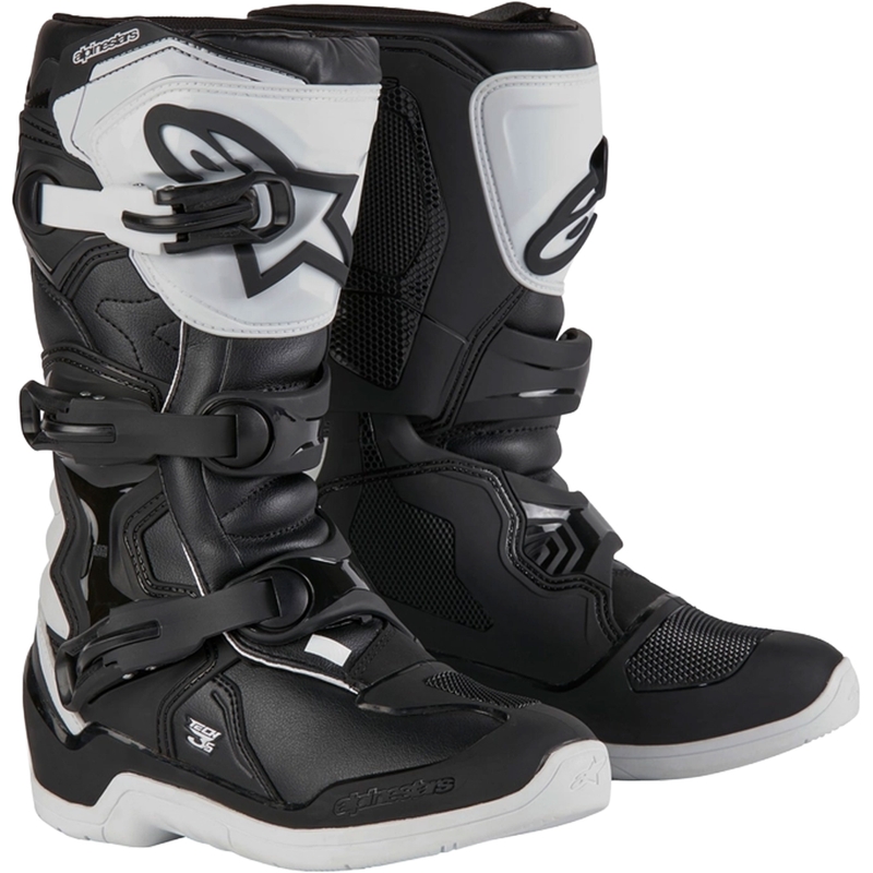 Detské topánky na motorku Alpinestars Tech 3S Youth bielo-čierne