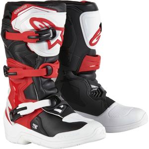 Detské topánky na motorku Alpinestars Tech 3S Youth bielo-čierno-červené