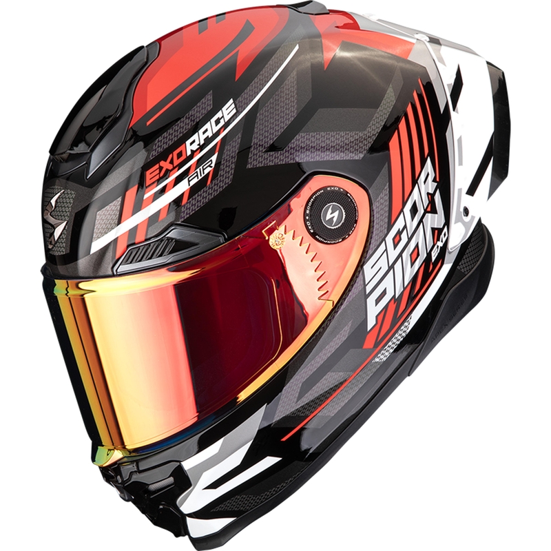 Integrálna helma na motorku Scorpion EXO-RACE Air Kobra FIM2 čierno-červená