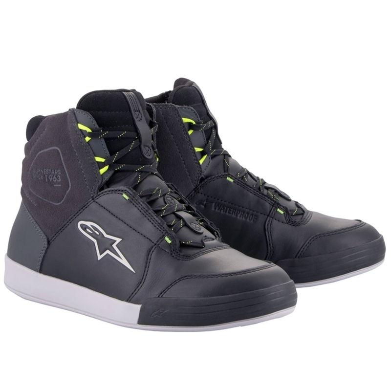 Topánky na motorku Alpinestars Chrome Drystar čierno-šedo-fluo žlté