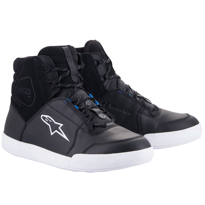 Topánky na motorku Alpinestars Chrome Drystar čierno-bielo-modré
