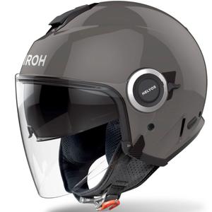 Otvorená prilba na motorku Airoh HELYOS Color lesklá tmavo šedá