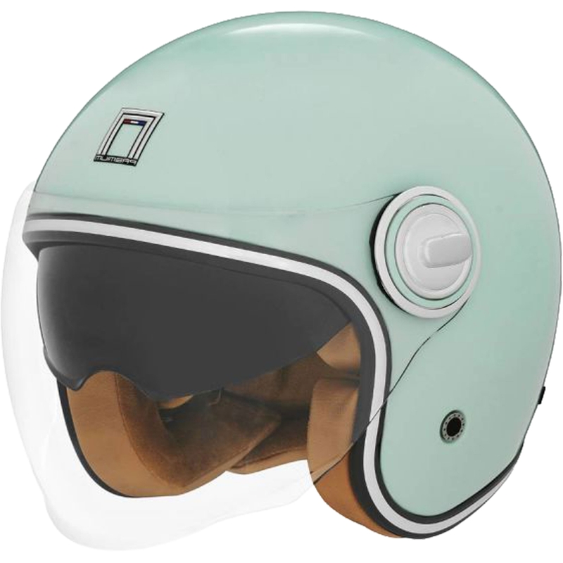 Otvorená helma na motorku NOX PREMIUM Heritage pastelovo zelená