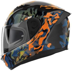 Integrálna prilba na motorku Nolan N60-6 Foxtrot 34 čierno-oranžovo-modrá