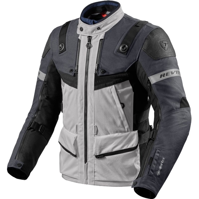 Bunda na motocykel Revit Defender 3 GTX strieborno-šedá