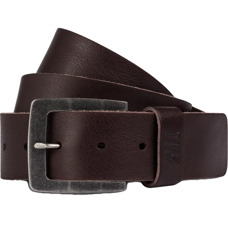 Kožený opasok na motorku PMJ Leather Belt hnedý výpredaj