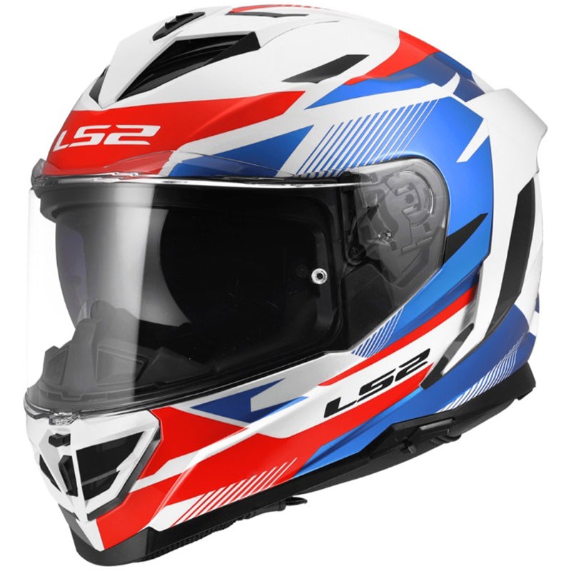 Integrálna prilba na motorku LS2 FF818 Storm III Komai lesklá bielo-modro-červená