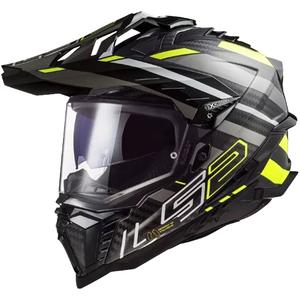 Enduro prilba LS2 MX701 Explorer C Edge 06 čierno-sivo-fluo žltá