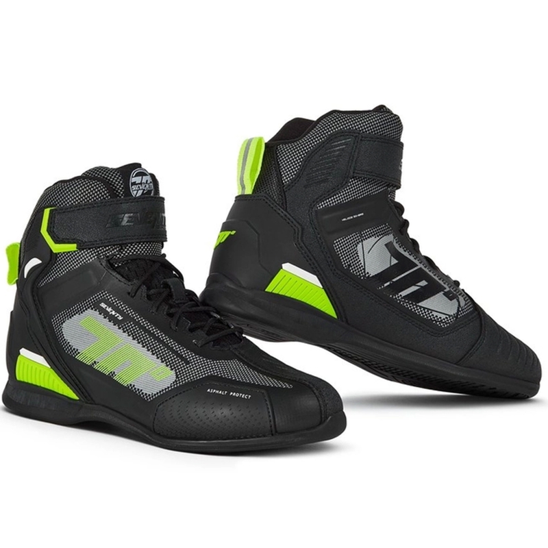 Topánky na motorku SEVENTY DEGREES SD-BR2 Veloce čierno-fluo žlté