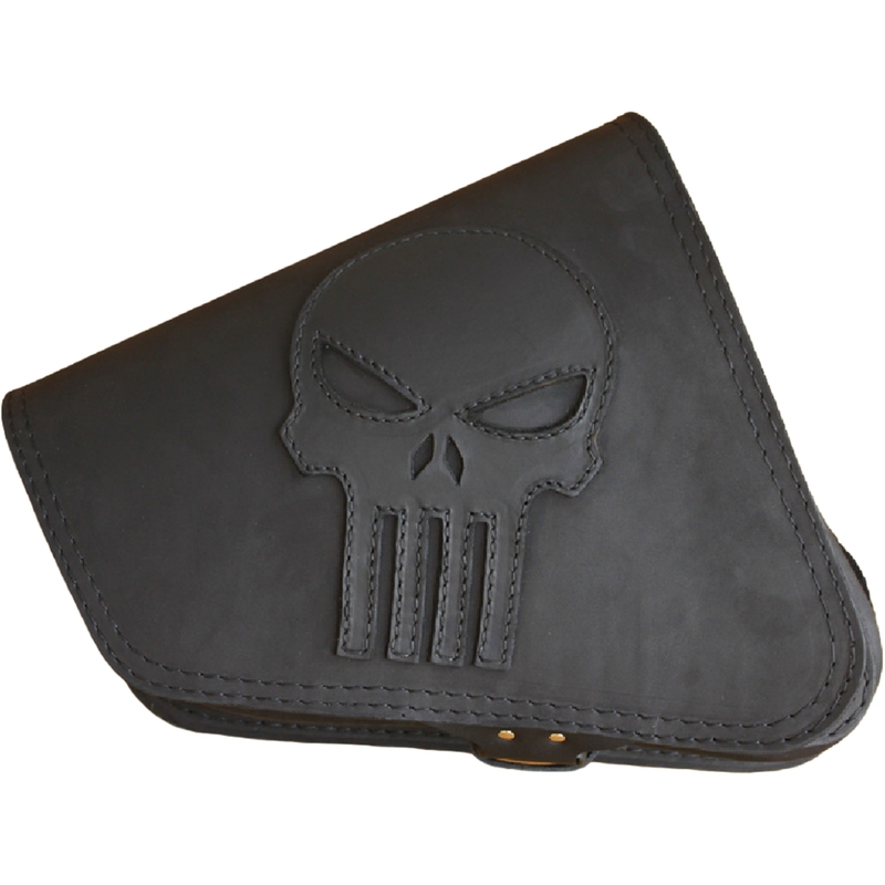 Kožená taška na motorku RSA S571 Punisher HD Sportster čierna
