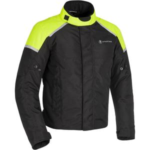Bunda na motorku Oxford Spartan Short WP čierno-fluo žltá