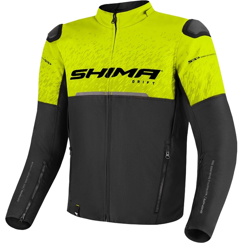 Bunda na motocykel Shima Drift čierno-fluo žltá