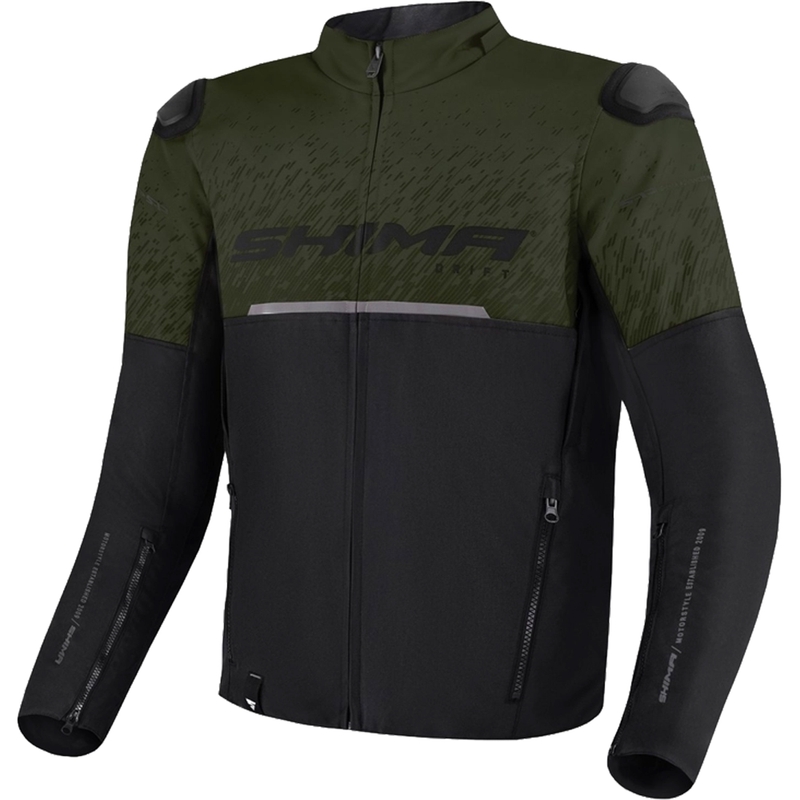 Bunda na motorku Shima Drift khaki-čierna