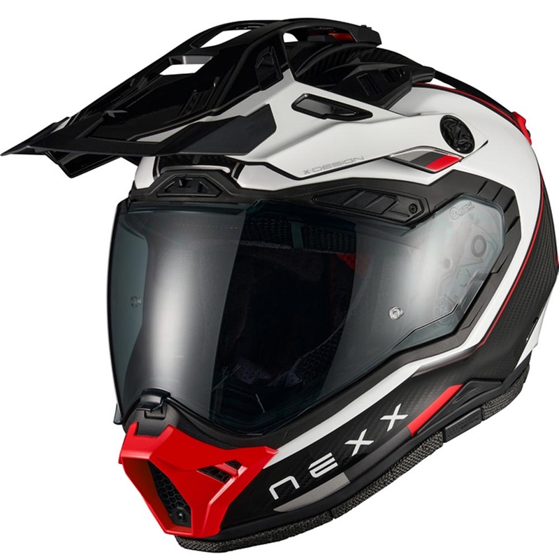 Enduro helma na motorku Nexx X.Rally Raid bielo-červená