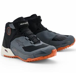 Topánky na motorku Alpinestars CR-X Drystar čierno-tmavo šedo-oranžové
