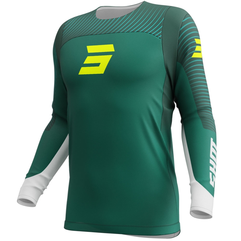 Motokrosový dres Shot Contact GP 26 zeleno-neónovo žltý