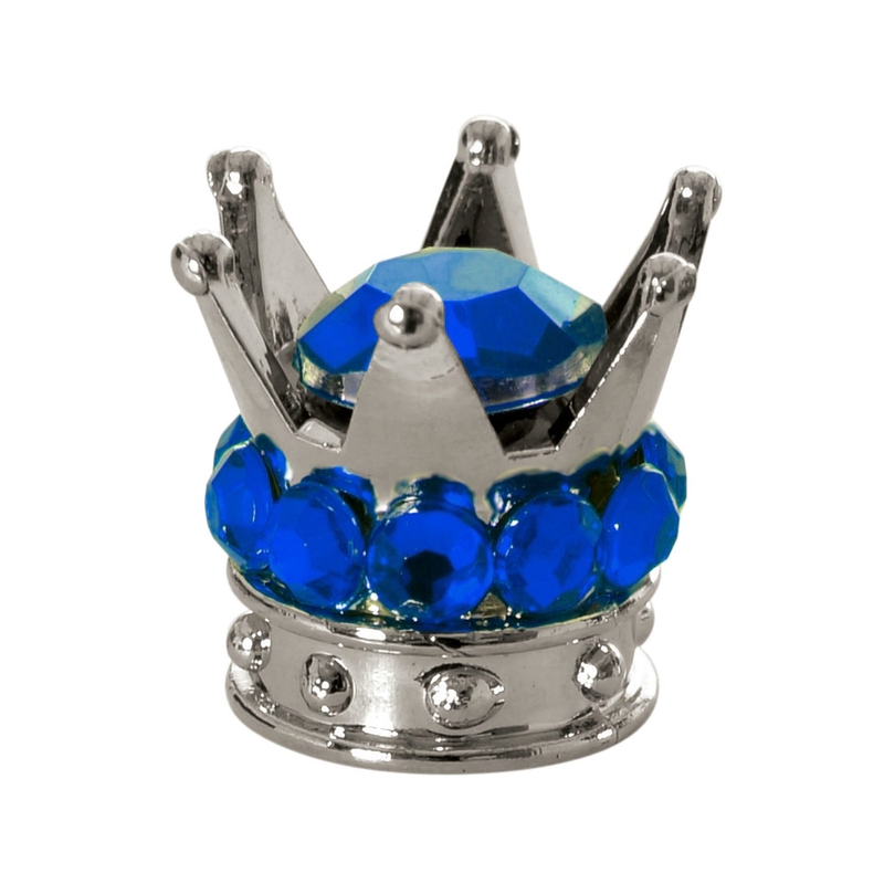Čiapočky na ventilky Oxford Crown strieborno-modré