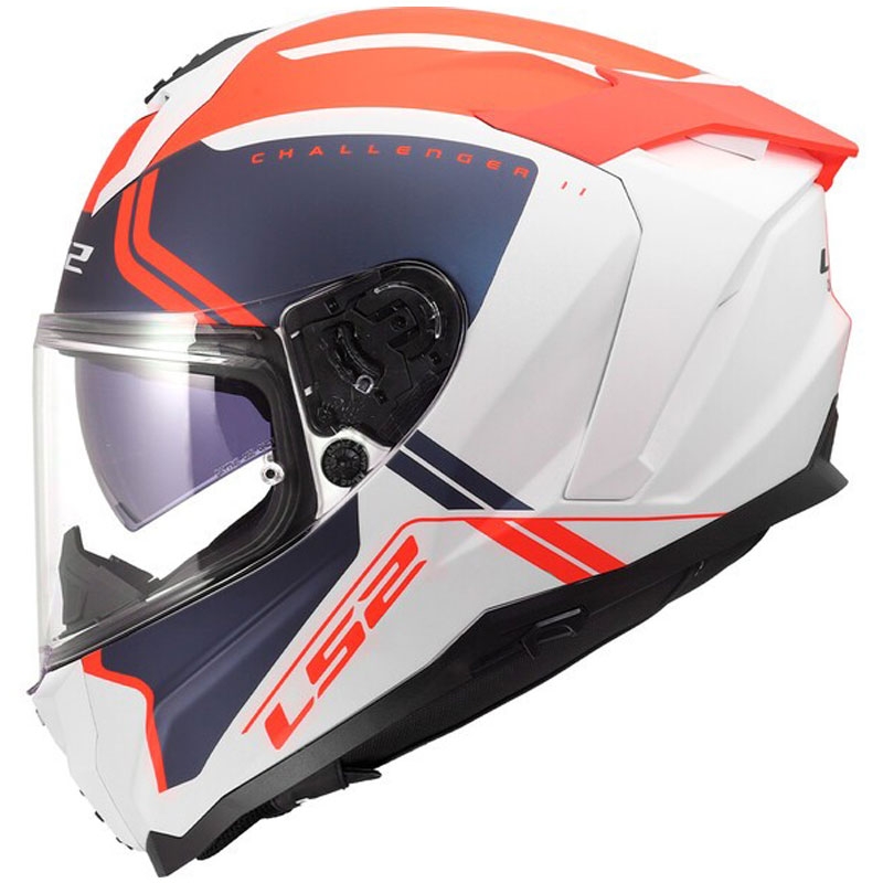 Integrálna prilba na motorku LS2 FF817 Challenger II Titan matná bielo-modro-červená