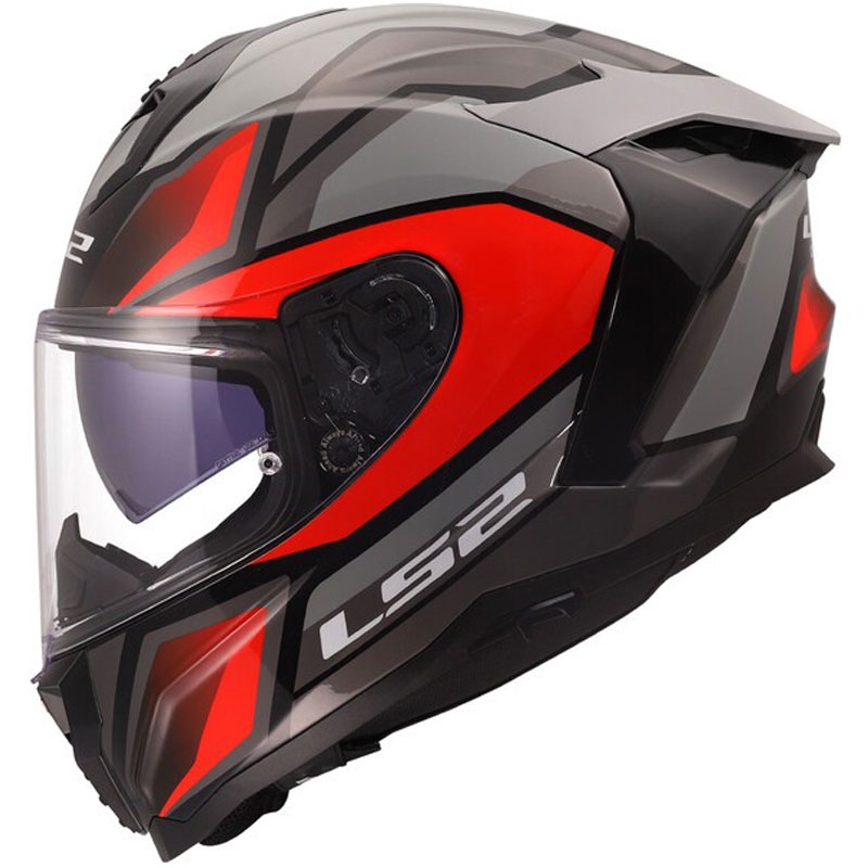 Integrálna helma na motorku LS2 FF817 Challenger II Viper lesklá sivo-červená