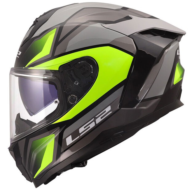 Integrálna helma na motorku LS2 FF817 Challenger II Viper lesklá šedo-žltá