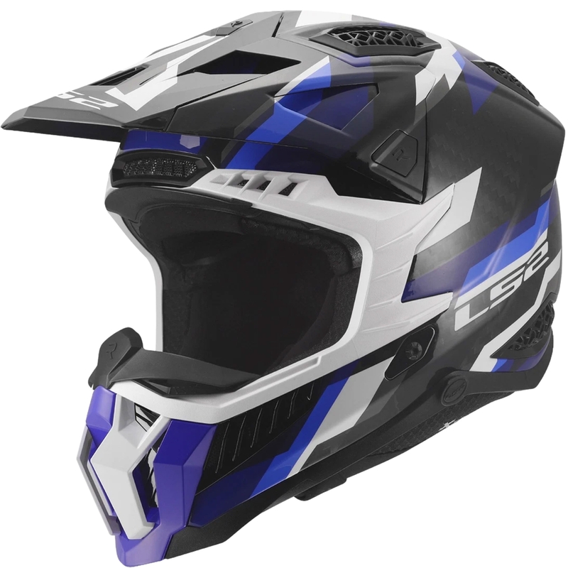 Motokrosová prilba LS2 MX703 X-Force Phantom lesklá modro-biela