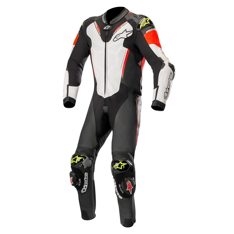 Jednodielna kombinéza Alpinestars Atem čierno-bielo-fluo červeno fluo žltá