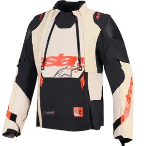 Bunda na motorku Alpinestars Halo PRO Drystar XF krémovo-čierno-červená