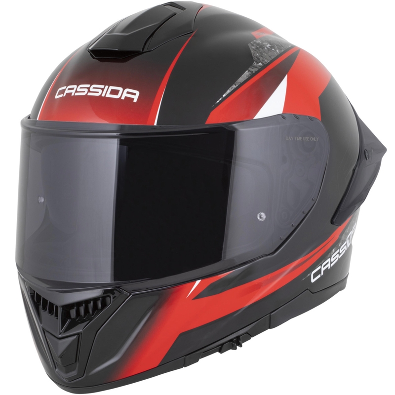 Integrálna helma na motorku Cassida Integral GTS 2.1 Mega čierno-červeno-biela