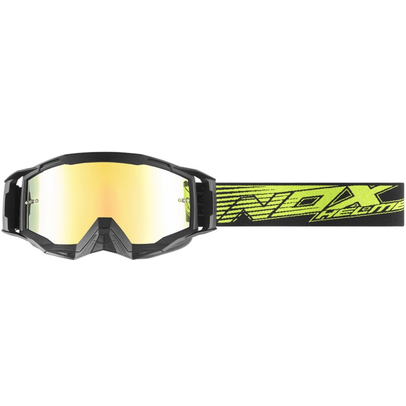 Motokrosové okuliare NOX Spectre čierno-žlté