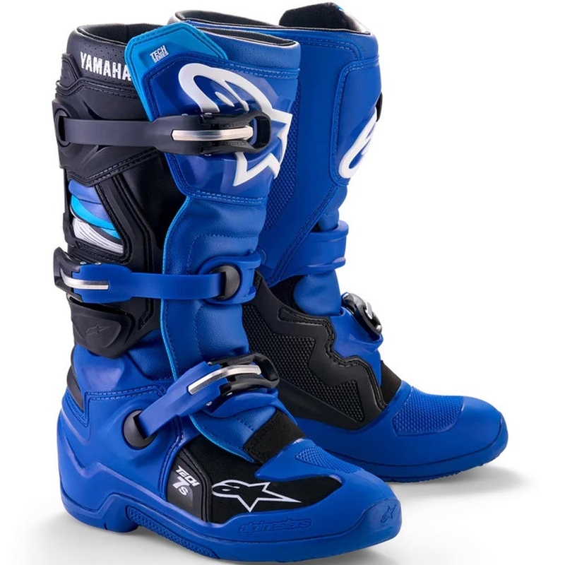 Detské motokrosové topánky Alpinestars TECH 7 S YAMAHA kolekcia modro-bielo-čierne