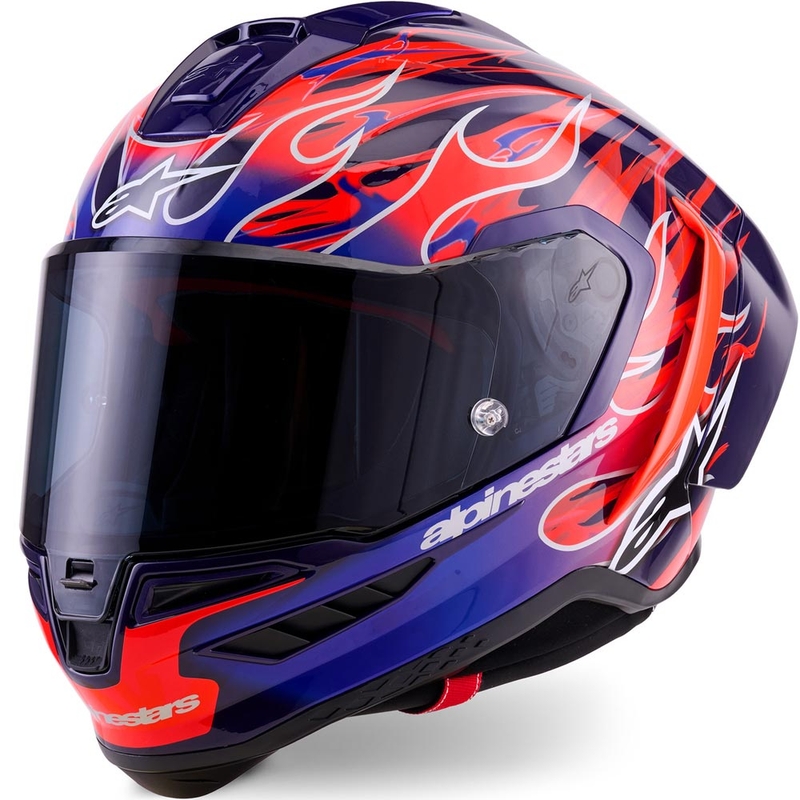 Integrálna helma na motorku Alpinestars Supertech R-10 Flyte limitovaná edícia Jorge Martin fialovo-červená