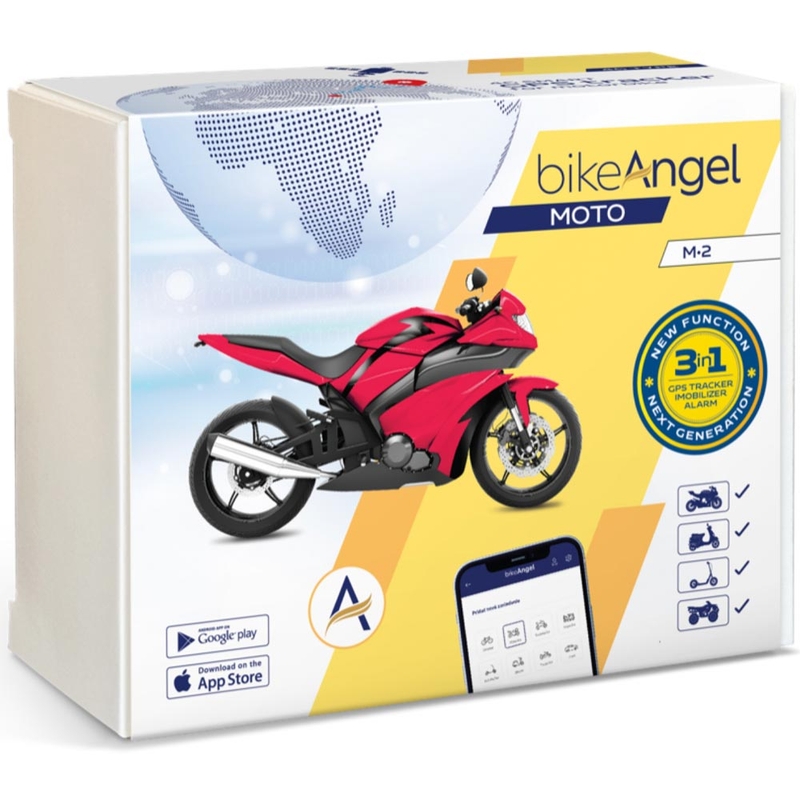 GPS lokátor a alarm na motorku s aplikáciou BIKEANGEL MOTO - Europe Plus